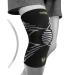 Knee Brace for Knee Pain Lightweight Non-slip Knee Support Extended Length 12" Knee Compression Sleeve for Running Basketball Gym Sports (Black Grey Large) Large Black Grey
