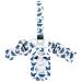 PUEZOKLY Chapstick Holder Watercolor Butterfly style Neoprene Lipstick Holder Keychains Clip-On Lipstick Sleeve Pouch Blue