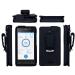 Fitted Leather Case W/Screen Protector (Includes Carabiner & Lanyard) for Omnipod Dash PDM (Personal Diabetes Manager) (Black)