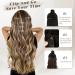 Barsdar 50cm Wavy Balayage Clip Hair Extensions - Thick Ash Brown & Blonde 5-Piece Set for Women & Girls - Buy Online on GoSupps.com