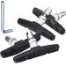 Hotop 2 Pairs V Bike Brake Pads with Hex Nuts and Spacers V Bicycle Brake Blocks Set 70 mm Black