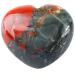 Nupuyai Africa Bloodstone Heart Palm Worry Stone for Chakra Reiki Healing Crystal Love Stone for Home Decoration 45mm Multicolour/Africa Bloodstone/45x40mm