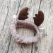 Jilukibo 2 Pack Deer Antler Cat Ear Headband for Women - Soft Elastic Hair Band for Makeup, Washing Face, Shower, Yoga, Spa - White Brown - Buy Online on GoSupps.com