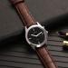 Montre Parlante Analogique avec Alarme Annonce de l'heure et Date en Fran ais Pour Aveugle et Les Personnes Malvoyant Cadran Noir (Bracelet Cuir Marron TFSW-2004C) - Buy Online on GoSupps.com