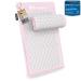 BRELLAVIO ACUPRESSURM PATTE with pillow - acupuncture massage mat - acupressure for relaxation for back neck shoulder and foot - sting mat for tension - pastel pink