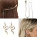 FRDTLUTHW Gold Hair Jewelry for Braids Rhinestone Tassels Hair Accessories Snake Hair Pins for Women Girls(pack of 3)