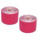 Athletic Kinesiology Tape Cuttable Breathable Sport Recovery Tape 5cm Width for Fitness (Rose Red)