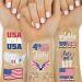 AOYOO Fourth of July Decorations Temporary Tattoos 30 Style America Giltter Tattoos  Red White and Blue Patriotic Party Supplies  4th of July Accessories  USA Flag  Memorial Day  Independence Day  Labor Day