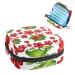 Red Hibiscus Flowers Green Leaves Sanitary Napkin Storage Bag Feminine Menstrual Cup Pouches Nursing Pad Holder Tampon Bags Portable Period Bag for Women Teen Girls 1Pcs Multi-colored 10