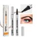 MARIA AYORA 2 Pcs Eyebrow Pencil Light Brown Microblade Eyebrow Pen with 4 Point Eye Brow Makeup Waterproof Smudgeproof Long lasting
