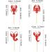 Cyodoos 24Pcs Crawfish Cupcake Toppers Lobster Cupcake Food Picks Bridal Shower Sea Animal Theme Baby Shower Kids Birthday Party Cake Decorations Supplies Crawfish2 - Buy Online on GoSupps.com