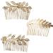 Elegant XPEX 3-Piece Gold Hair Jewelry Set - Leaf Hair Combs for Women | Easy Hair Styling & Stunning Designs - Buy Online on GoSupps.com