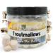 Zite Fishing Troutmallows - Highly Marshmallow Forelle bait - Intensive flavors & bright colors - 40g dose - Perfect for basic assembly & combination with natural baits garlic white