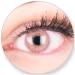 Glamlen's contact lenses colored pink without strength - with contact lens tank.Very strongly covering natural pastel violet pink 1 PAA monthly lenses soft silicone hydrogel