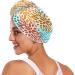 Summer Flower Pattern Dry Hair Cap & Quick Drying Towel Set - Super Absorbent Soft & Comfortable - 2 Piece with Button Headband - Buy Online on GoSupps.com