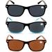 V.W.E. 3 Pairs Rectangular Lightweight Reading Sunglasses - Outdoor Readers (2 Black 1 Brown 1.25x) - International Shipping Available - Buy Online on GoSupps.com