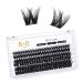 Cluster Lashes C Curl 12mm 72 Clusters B&Q Lash Clusters Individual Lashes Volume Eyelash Clusters DIY Lash Extensions Soft Wispy Cluster Eyelash Extensions DIY at Home (B17 C-12mm) C-12 mm B 17