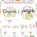 Graduation Party Decorations for Girls - 25pcs Wildflower Congrats Grad Cake Topper Cupcake Toppers Floral Cake Decorations for Class of 2024 Congrats Grad Graduation Party - Buy Online on GoSupps.com