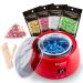 Professional Electric Wax Warmer with LCD Display Complete Home Hair Removal Kit Includes 4 Sachets of Wax Beads 20 Spatul