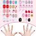 240 Piece Kids Press-on False Nails Set - Cute Pink Flower Design - Full Cover Acrylic Nail Tips for Children - Nail Decoration Kit for Girls - Buy Online on GoSupps.com