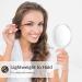Handheld Double Sided Magnifying Mirror with Handle | 1X 2X Makeup Mirror | Acrylic | Rounded Shape | Transparent - 1 PCS - Buy Online on GoSupps.com