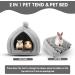 Small Animal Pet Winter House Pet Tent Cave Bed for Cats/Small Dogs Guinea Pig Bed Cat Bed House Rabbit Bed Warm Guinea Pig Cave Beds with Removable Cushion for Hamster Small Animals 25x25CM Gray - Buy Online on GoSupps.com