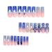 Royal Blue Press On Nails - Long Square Acrylic False Nails with Rhinestones | 24pcs | Perfect Mother's Day Gift - 240412 - Buy Online on GoSupps.com