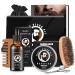 Men's Gift Kit  Beard Grooming Kit for Men  Beard Growth Oil  Beard Balm  Beard Brush  Comb  Scissor  Storage Bag  E-Book  Beard Care & Trimming Set - Mustache Gifts for Him Dad Boyfriend Birthday Beard Care Kit