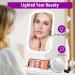 Rechargeable Lighted Makeup Vanity Mirror with Phone Holder | Portable Beauty Mirror with 10X Magnification, 3 Color Lighting, Touch Screen Dimmable - Tabletop Cosmetic Mirror - Buy Online on GoSupps.com