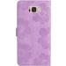 Folding Flower Pattern PU Leather Cover for Samsung Galaxy S8 - Pocket Stand Card Compartments Magnetic Closure - Violet - Buy Online on GoSupps.com
