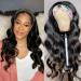 Glueless Natural Black Long Wavy Headband Wig | Heat Resistant Synthetic Half Wig 22 Inch for Women - Buy Online on GoSupps.com
