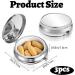 3 Pcs Portable Pill Case - Travel Multi-Functional Organizer for Vitamins & Supplements - Cute Metal Design - Ideal for Purse & Pocket - Buy Online on GoSupps.com