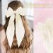 2 PCS Big Bow Hair Clips Large Bowknot Hairpin French Hair Clips with Long Silky Satin Ribbon Solid Color Hair Barrettes Accessories for Women Girls (White+Black) - Buy Online on GoSupps.com