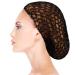 3-Piece Black Mesh Hair Net Set - Rayon Crochet Hair Nets, Knit Snood Hat, Crocheted Sleep Cap - Buy Online on GoSupps.com