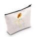Levlo Funny cosmetic bag for cat lovers gifts cat you are my sunshine make-up bag with zip for women girls teenagers cat sunshine large make-up bag
