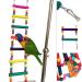 Wonninek Bird Parrot Toys 10-Step Ladders Swing Chewing Toys Hanging Pet Bird Cage Accessories Swing Toy for Small Parakeets Cockatiels Lovebirds Conures Macaws - Buy Online on GoSupps.com