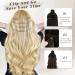 BARSDAR Clip In Extensions - 5 PCs Long Wavy Butter Blonde Synthetic Hair | Thick & Soft 45 cm for Women & Girls - Buy Online on GoSupps.com