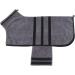HezzLuv Ultra Absorbent Dog Bathrobe Towel Microfiber Quick Dog Drying Coat Dressing Gown Pets Comfort for Baths Swims & Muddy Walks(Black L) L Black - Buy Online on GoSupps.com