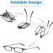 Ultra Thin Foldable Reading Glasses - Lightweight Blue Light Blocking - Compact Travel-friendly Design for Men & Women - 1 Diopter Prescription - Buy Online on GoSupps.com