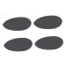 4pcs Anti-slip Stickers for Soles Foot Pad Self-adhesive Metatarsal Pads Heel Caps for High Heels Half Anti-skid Foot Cushion Shoe Gummies for Heels Portable Foot Cushion 10x6x0.3cm Black