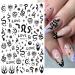 Black Skull Goth Nail Art Stickers - 3D Horror Butterfly Flame Moon Stars Rose Decals - Manicure Decoration Supplies - Buy Online on GoSupps.com