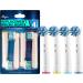 Alayna Replacement Brush Heads - Pack of 4 Cross Style Electric Toothbrush Heads Compatible with Oral B Braun Bases - Buy Online on GoSupps.com