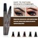 3D Waterproof Microblading Eyebrow Pen - 3Pcs New Magic Eyebrow Pencil Waterproof Microblading Eyebrow Pencil Contouring Pen 4 Tipped Precise Eyebrow Contouring Pen (Dark brown) - Buy Online on GoSupps.com
