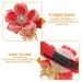 Kimono Clips - Japanese Hair Accessories Kanzashi Hairpins & Jewelry in Red | Perfect for Elegant Hairstyles - Buy Online on GoSupps.com