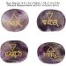 Earth Air Fire Water Stones Triangular Crystals Symbols Flake Reiki Oval Stamps (Purple) - Buy Online on GoSupps.com