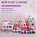 Lavender Violets 36 Color Quick Drying Dip Powder Nail Set - Glitter, Nude, Red, Pink, Yellow, Green - Fast Dry Dip Powder Nail Kit for Home Salon Manicure - Buy Online on GoSupps.com