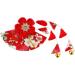 Japanese Hair Clip for Women | Kimono Tassel Hairpin & Tsumami Flower Scrunchie - Red Rot | International Shipping Available - Buy Online on GoSupps.com