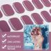 Beautfave Semi Cured Gel Nail Strips White 16Pcs - Waterproof Purple Nail Wrap Stickers with Nail File - UV/LED Lamp Required - Buy Online on GoSupps.com
