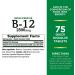 Nature's Bounty Vitamin B12 2500 mcg - Cellular Energy Support for Metabolism - Heart & Nervous System Health - 75 Quick Dissolve Tablets - Buy Online on GoSupps.com