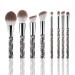 Natural goat hair make-up brush set with cosmetic bag from luxury enzo ken 10 pieces of extra soft hair eyes shadow brush set for face eyes snowflake reindeer Christmas gift set.